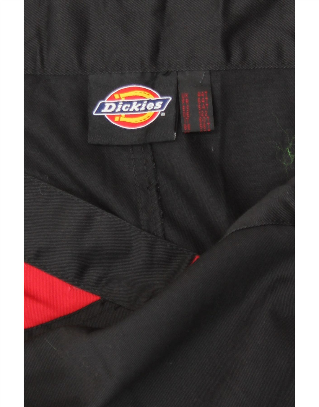 Мужские прямые брюки-карго Dickies W44 L31, черные, полиэстер с цветными блоками
