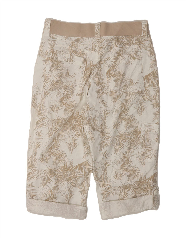 LEE Womens Riders Mid Rise Bermuda Shorts US 8 Medium W32 White Floral Vintage Lee and Second-Hand Lee from Messina Hembry 