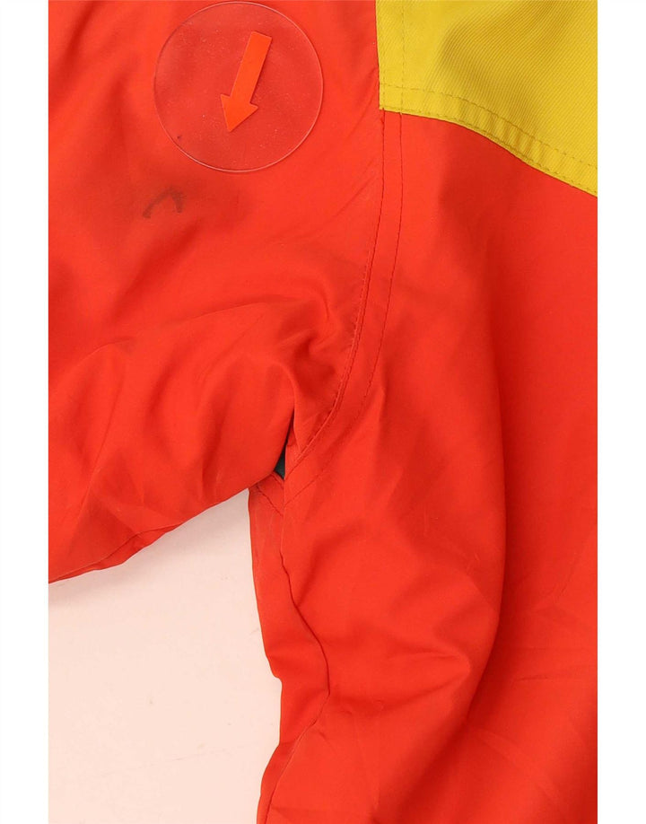 Мужская лыжная куртка Fila с графическим рисунком IT 50, большая оранжевая, полиэстер с цветными блоками