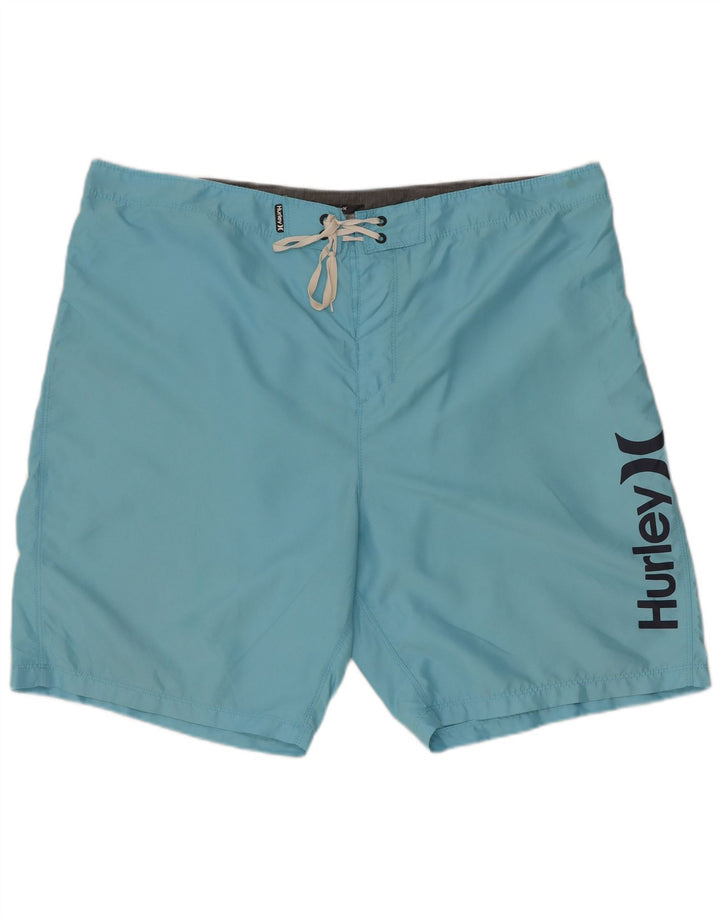 Мужские шорты для плавания Hurley с рисунком XL, синие