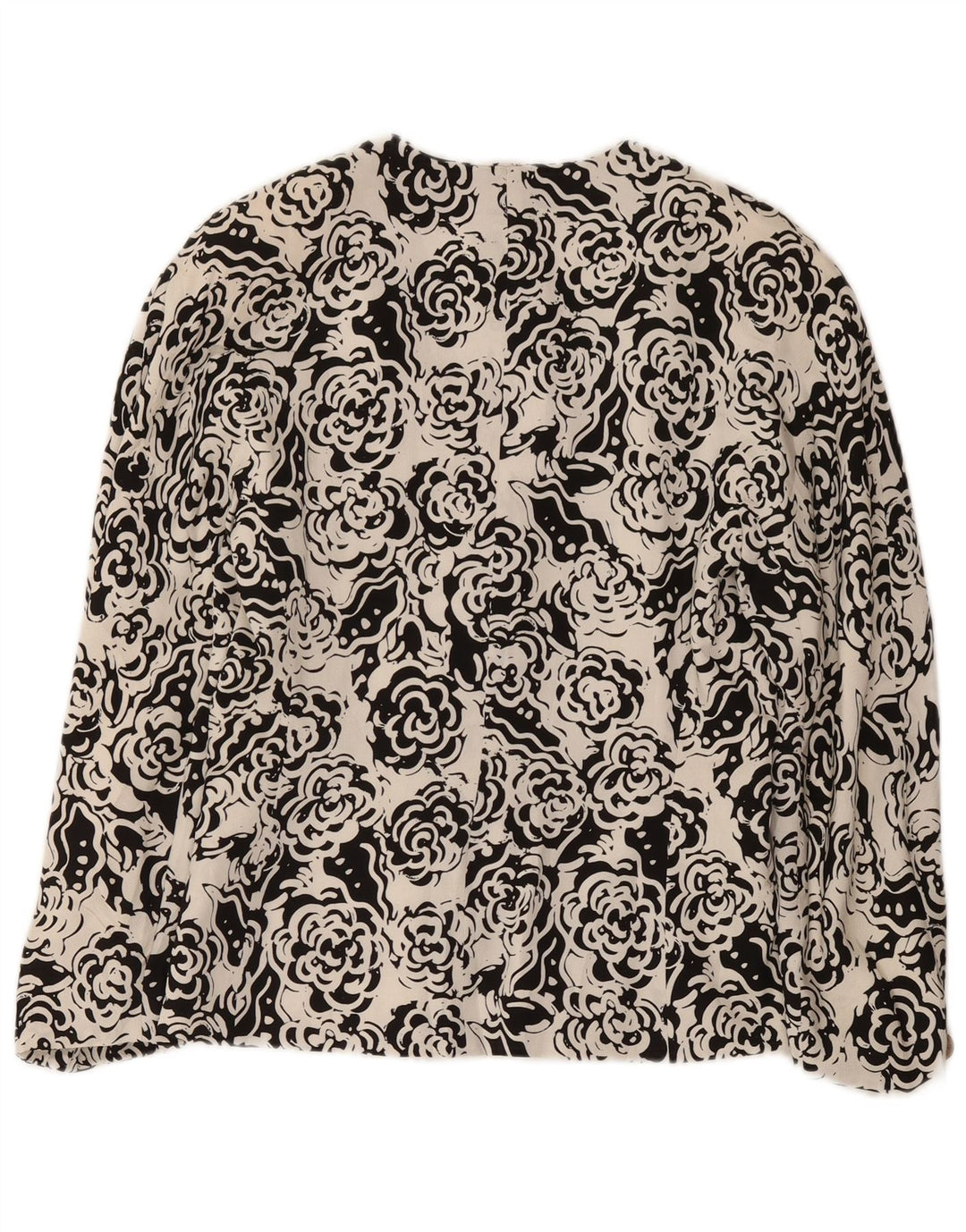 Женский пиджак Max Mara на 4 пуговицах, Великобритания 12, средний белый цветочный полиэстер