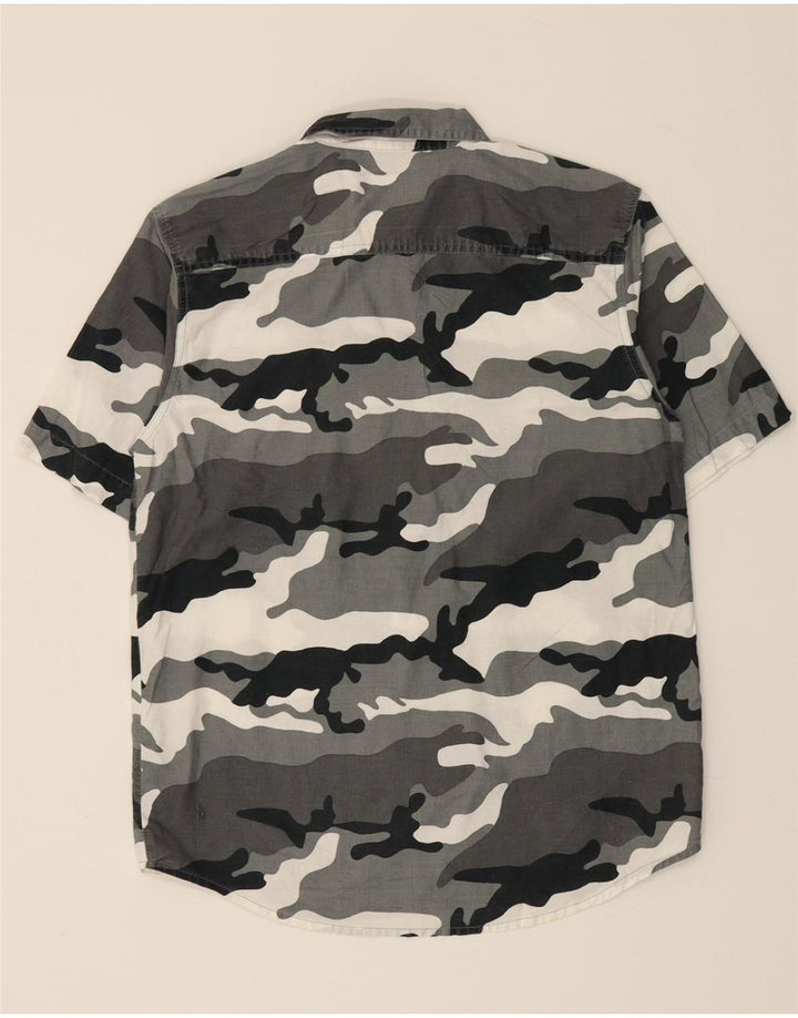 MOSSIMO Boys Short Sleeve Shirt 10-11 Years Large Grey Camouflage Cotton Vintage Mossimo and Second-Hand Mossimo from Messina Hembry 