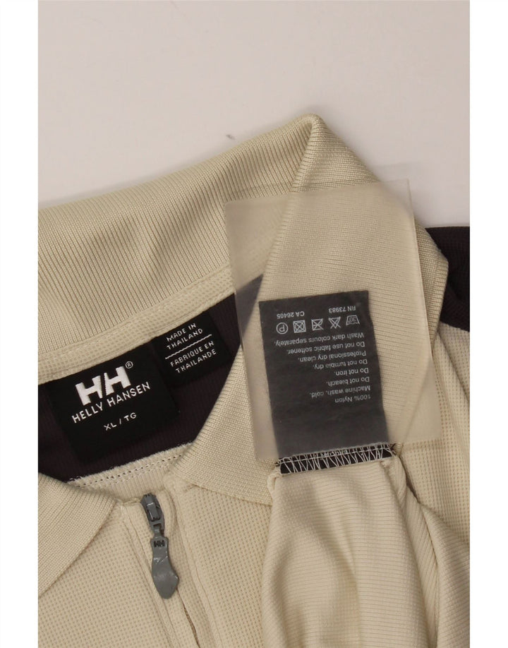 Мужская рубашка-поло Helly Hansen XL из белого нейлона с цветными блоками