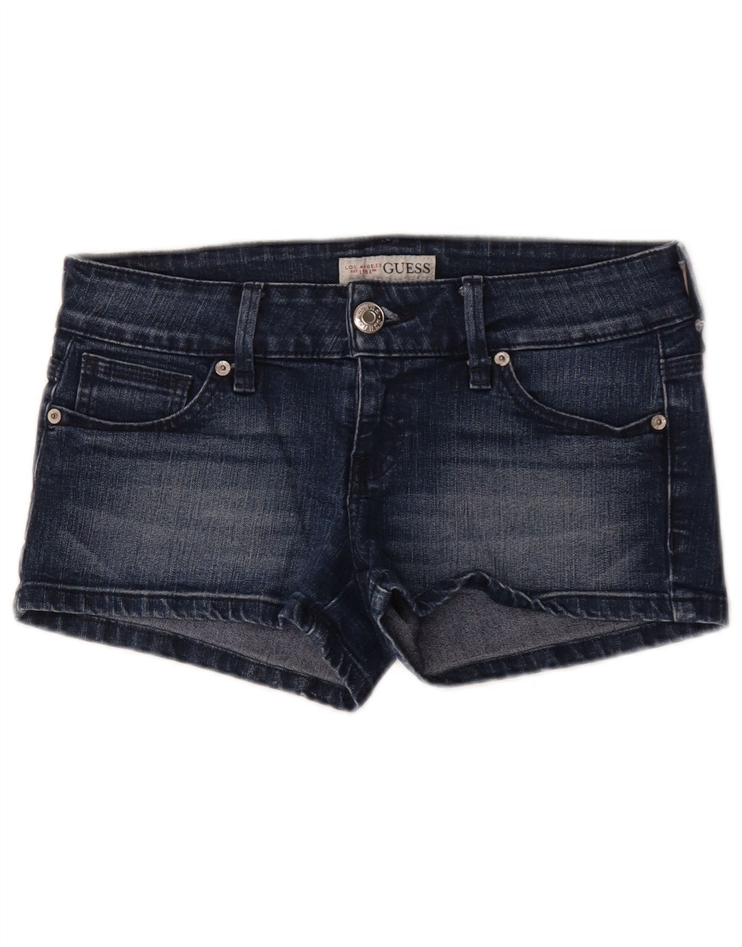 Женские джинсовые шорты Guess W29, хлопковые, среднего синего цвета