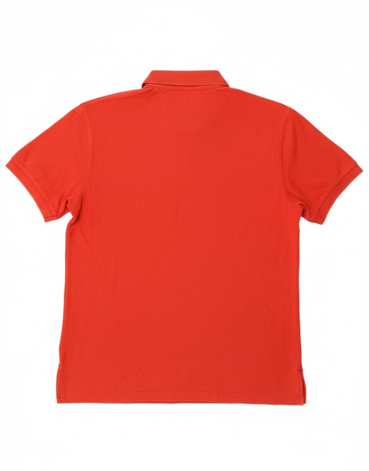 TOMMY HILFIGER Mens Polo Shirt Large Red Cotton