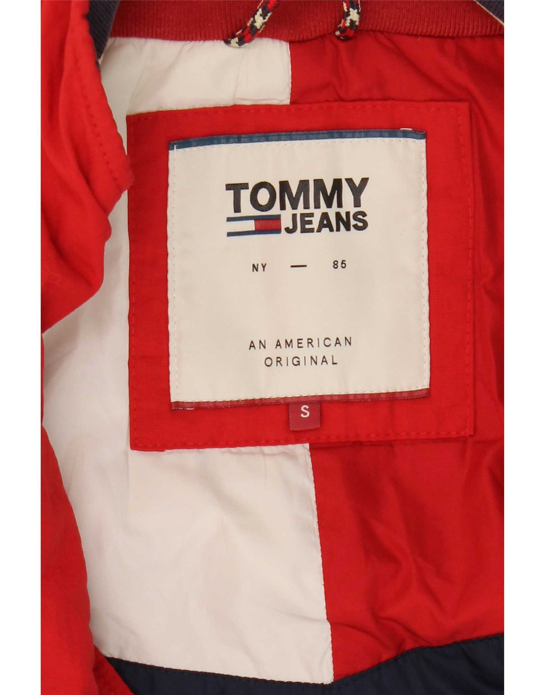 Мужской бомбер Tommy Hilfiger UK 36, маленький красный из полиамида