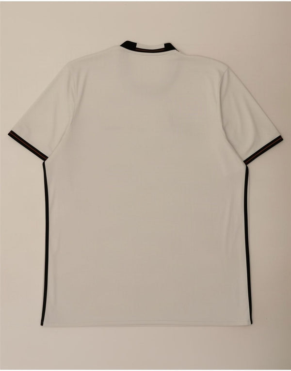 Adidas Мужская футболка с рисунком Deutscher Fussball Bund Top XL Белый полиэстер