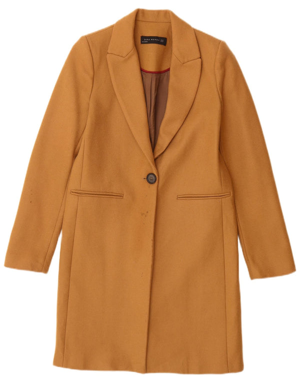 Женское пальто Zara UK 6 XS из коричневой шерсти