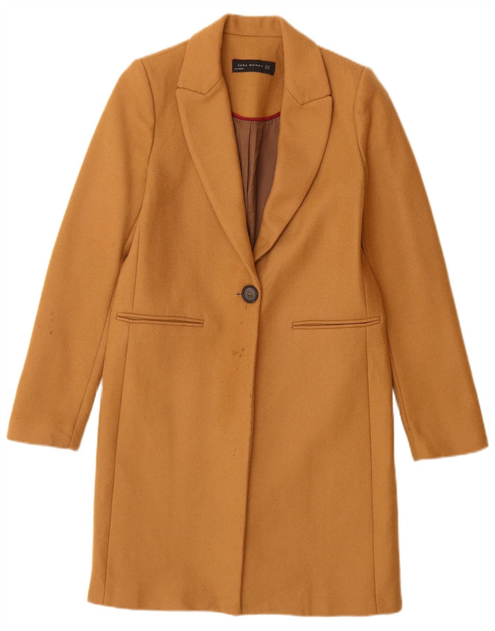 Женское пальто Zara UK 6 XS из коричневой шерсти