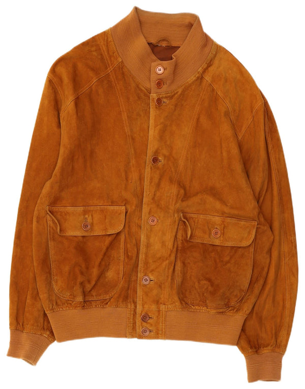 Мужской замшевый бомбер VINTAGE UK 42 XL, коричневый