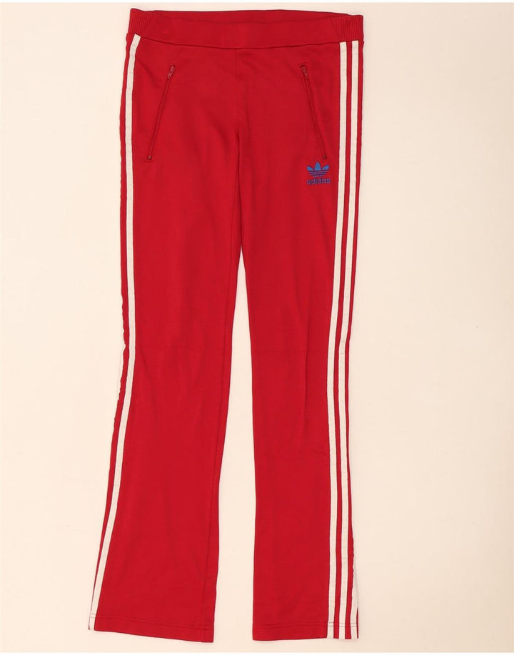 Женские спортивные брюки Adidas UK 12, средний красный полиамид