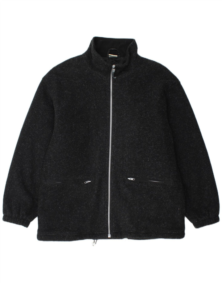 Мужская флисовая куртка свободного покроя CRANE UK 36, маленькая, черная, из полиэстера с крапинками