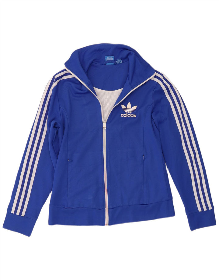 Женский спортивный костюм Adidas Top Jacket UK 12, средний синий хлопок