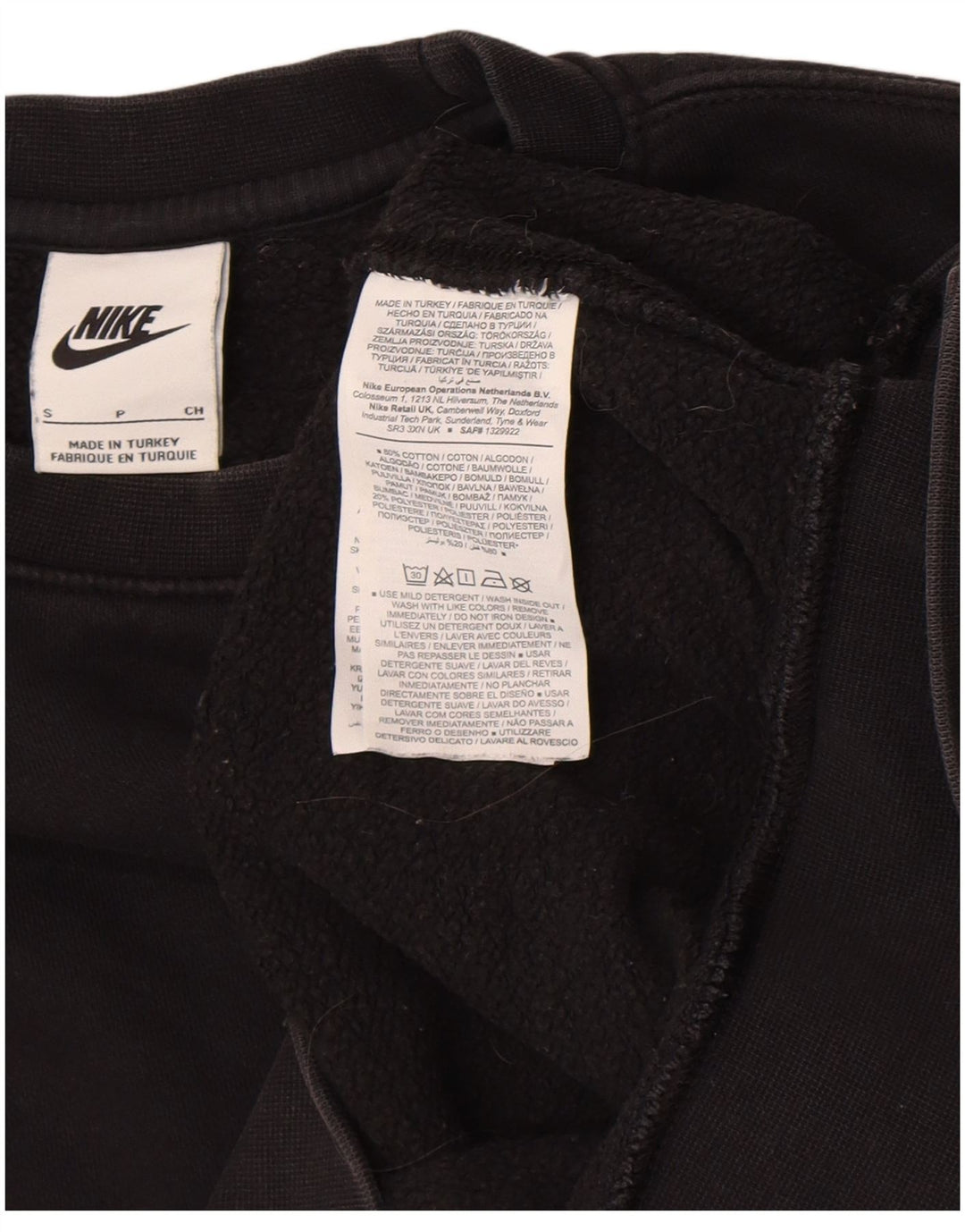 Мужской свитшот с рисунком Nike, маленький черный хлопковый джемпер