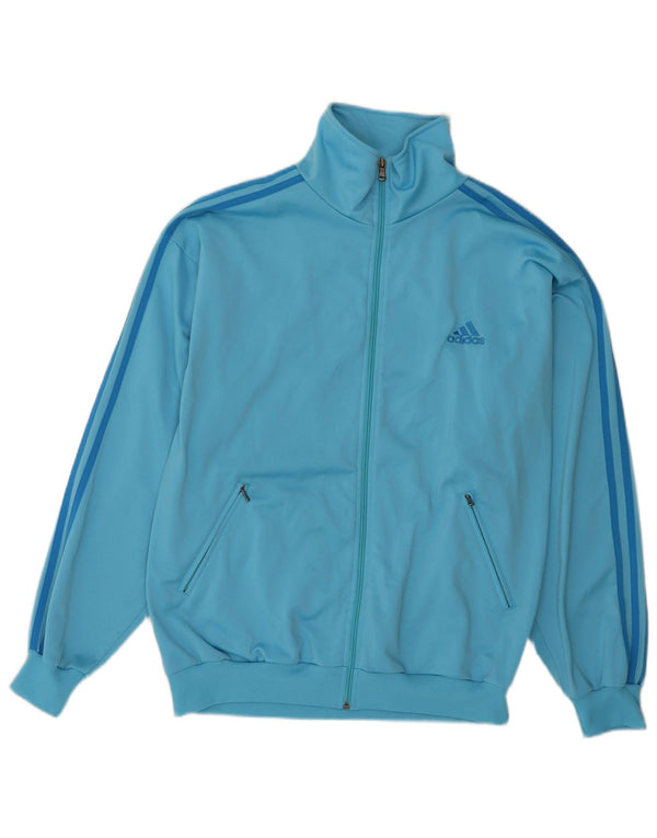 ADIDAS Mens Tracksuit Top Jacket UK 40/42 Medium Blue Polyester