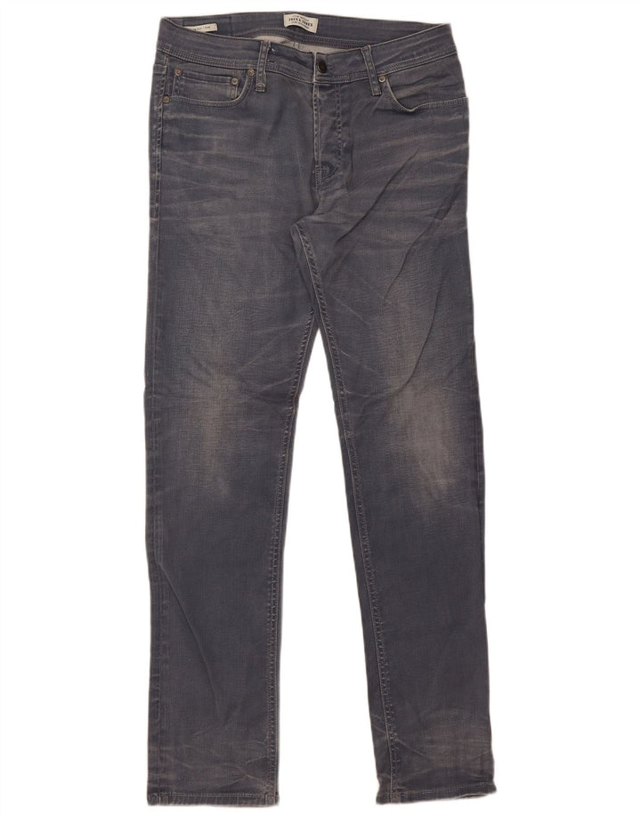 Мужские джинсы Jack & Jones Tim Slim W34 L34, серый хлопок
