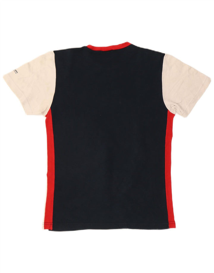 Женская футболка с рисунком CHAMPION, топ UK 18 XL, темно-синий, хлопок с цветными блоками