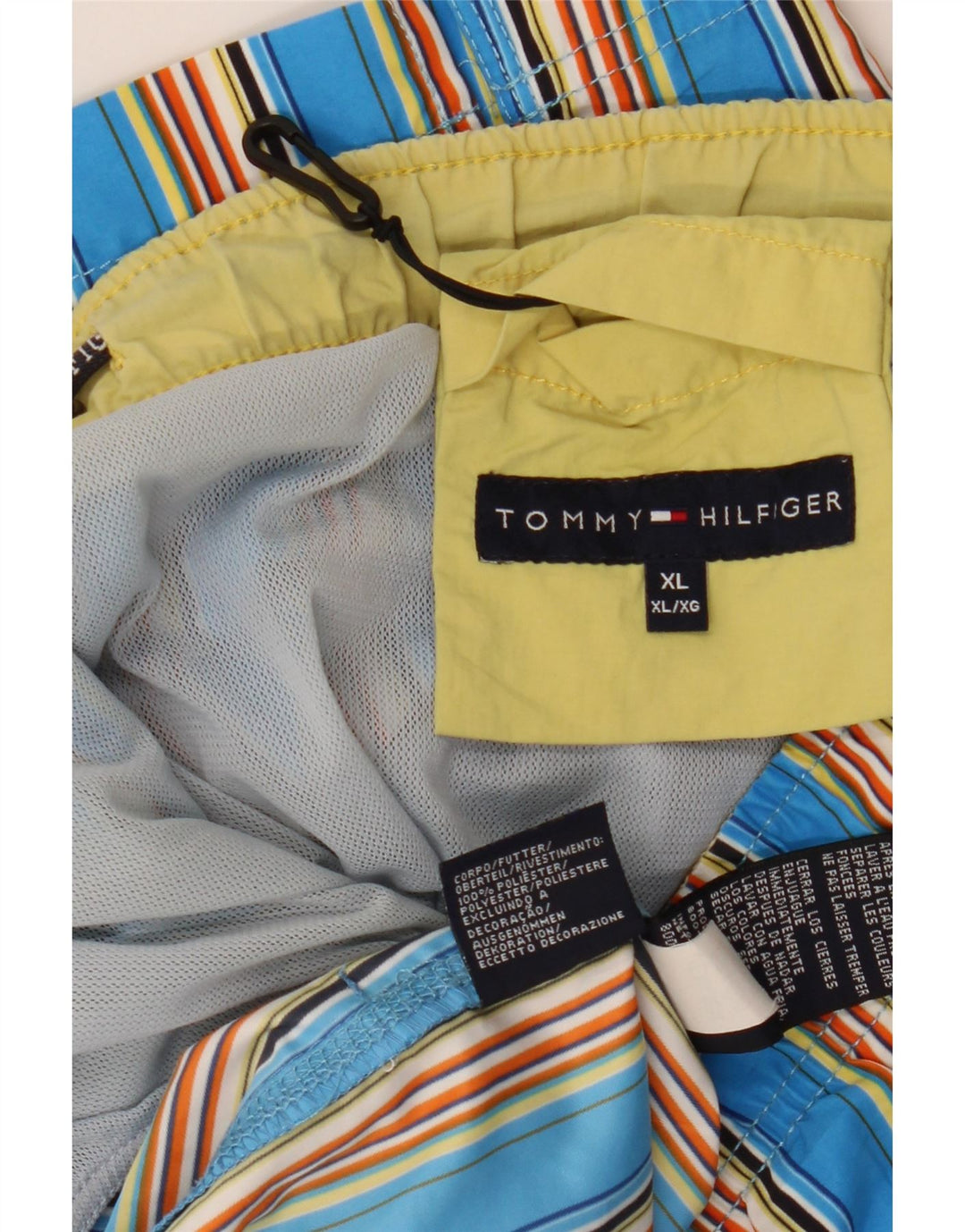 Мужские шорты для плавания Tommy Hilfiger XL, полиэстер в синюю полоску