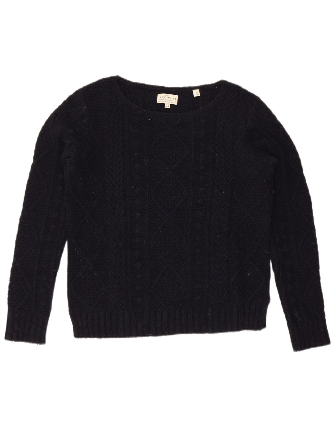 JACK WILLS Женский свободный свитер с вырезом «лодочкой», Великобритания, 10, маленький, темно-синий