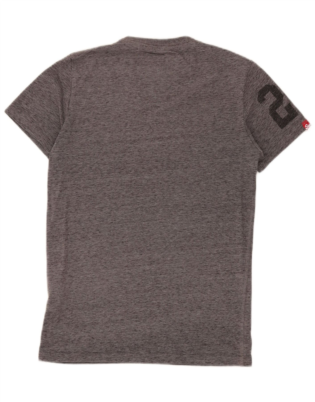 SUPERDRY Mens Graphic T-Shirt Top Small Grey Cotton