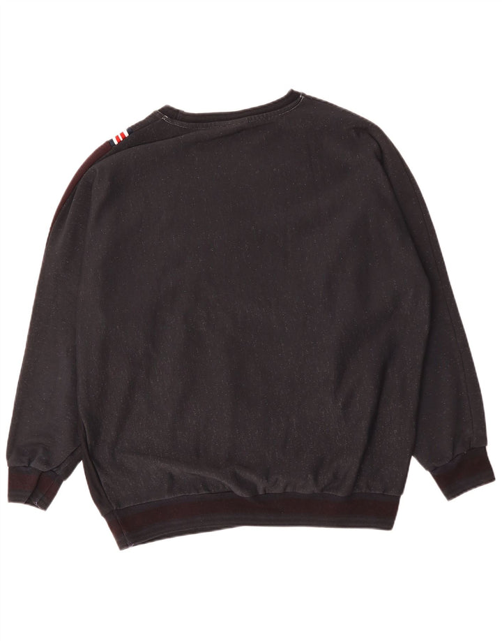 ELLESSE Мужской свитшот с рисунком, большой хлопковый джемпер темно-синего цвета с цветными блоками