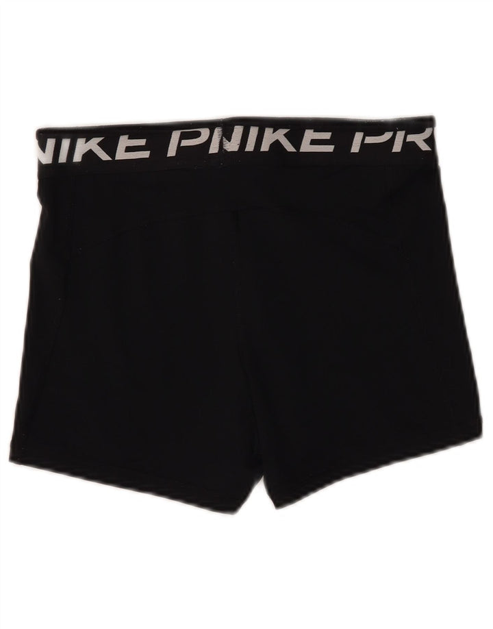 Женские спортивные шорты Nike Dri Fit с графическим рисунком UK 12, средний черный полиэстер