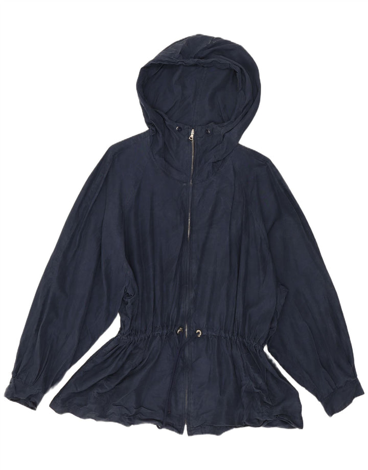 Belfe Женская куртка с капюшоном IT 44 Medium Navy Blue Silk