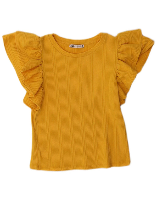 Женская блузка Zara Top UK 10, маленькая, желтая