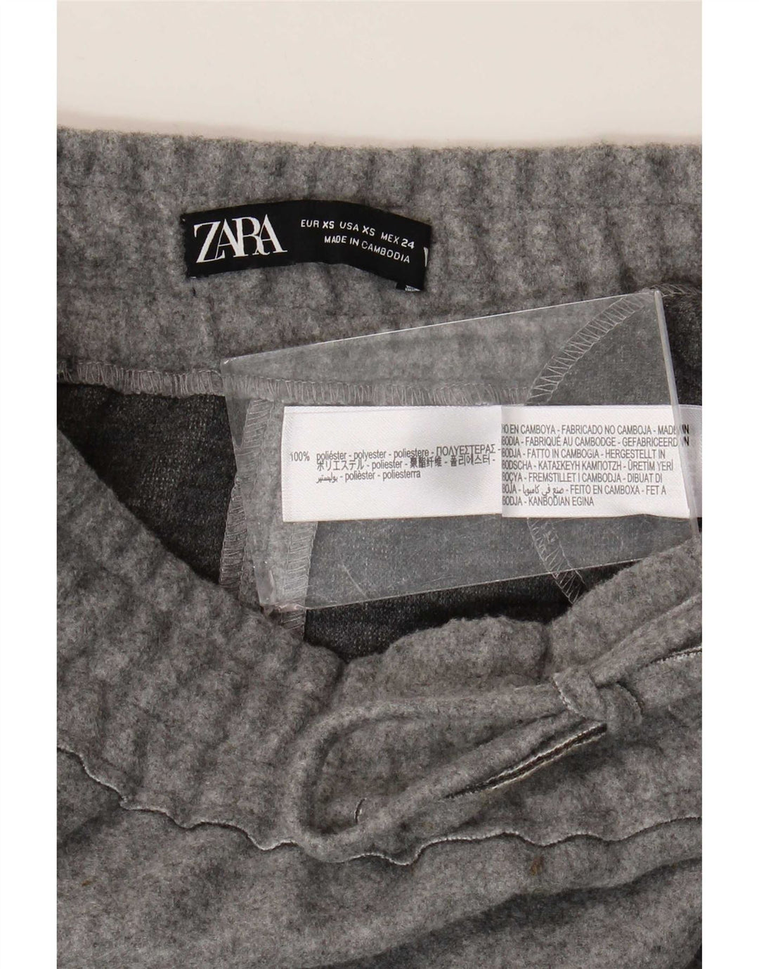 Женская юбка-миди Zara XS W24, серый полиэстер
