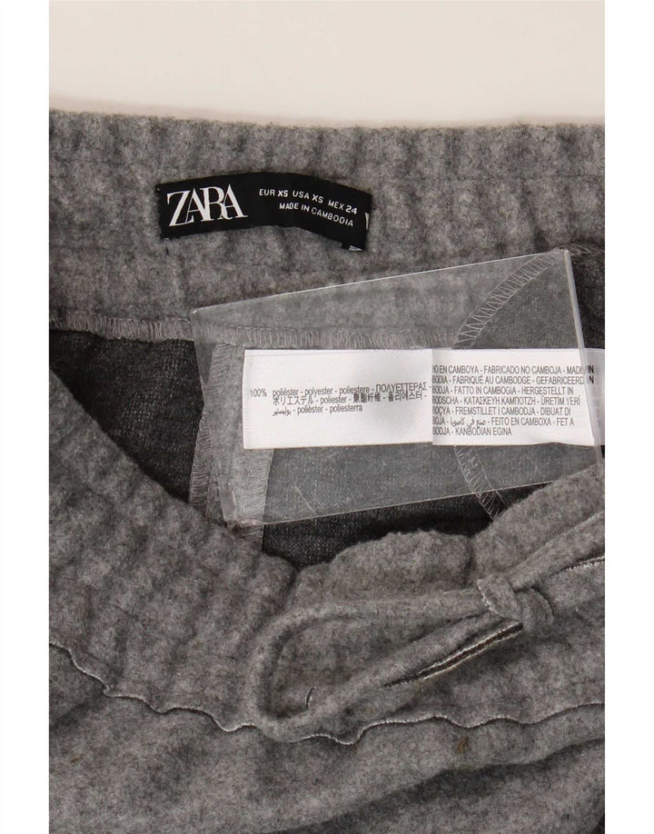 Женская юбка-миди Zara XS W24, серый полиэстер