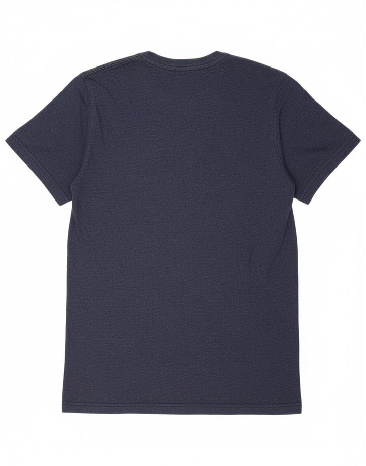 IZOD Mens Salt Water T-Shirt Top Medium Navy Blue Cotton