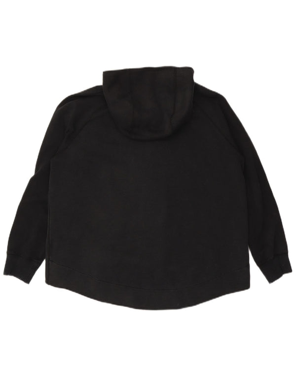 Женский свитер с капюшоном на молнии NIKE UK 16, большой размер, черный хлопок