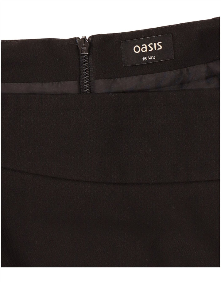 Женская прямая юбка Oasis UK 16, большая W34, черная
