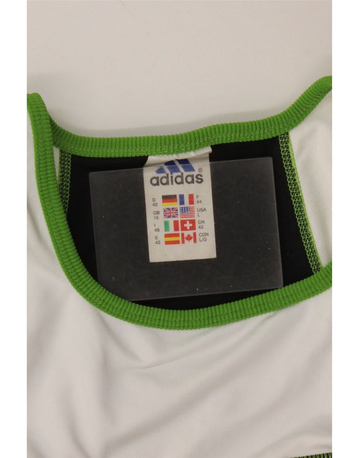 Женский спортивный бюстгальтер ADIDAS Climalite UK 16, большой черный с цветными блоками