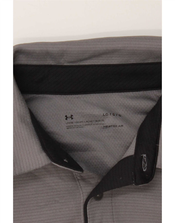 Мужская рубашка-поло Under Armour Heat Gear, большая серая