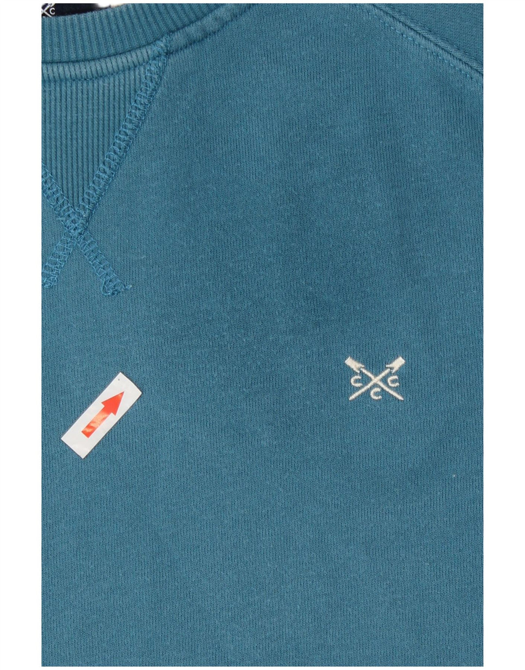 Женский свитер-толстовка Crew Clothing, хлопковый джемпер, средний синий цвет, Великобритания 14