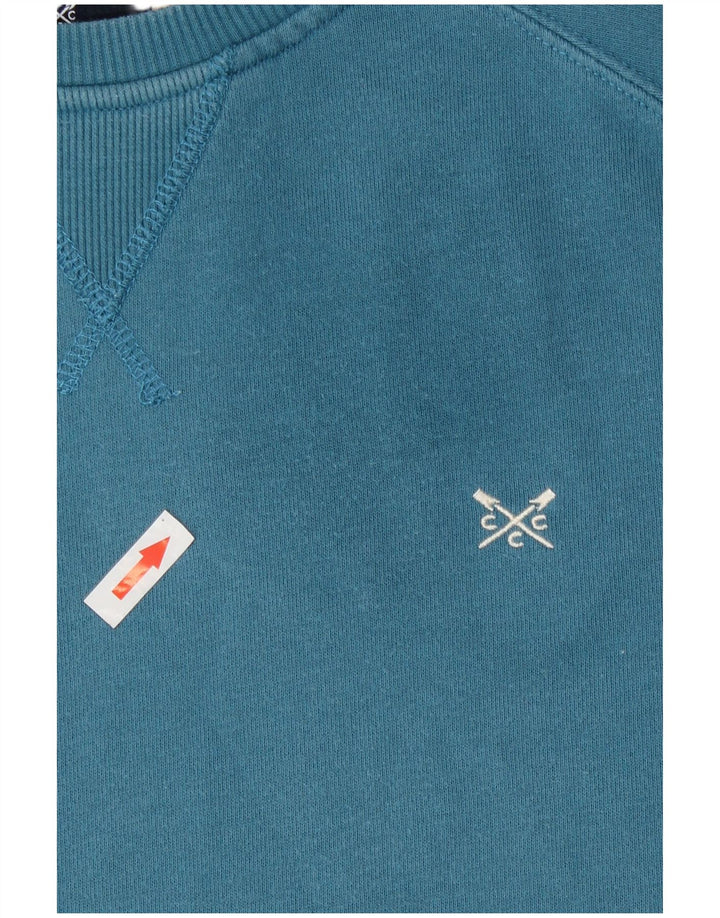 Женский свитер-толстовка Crew Clothing, хлопковый джемпер, средний синий цвет, Великобритания 14