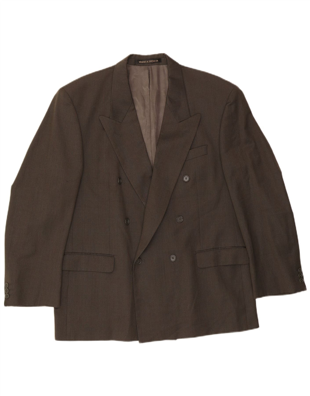 Мужской двубортный пиджак Marks & Spencer UK 44 XL в зеленую клетку