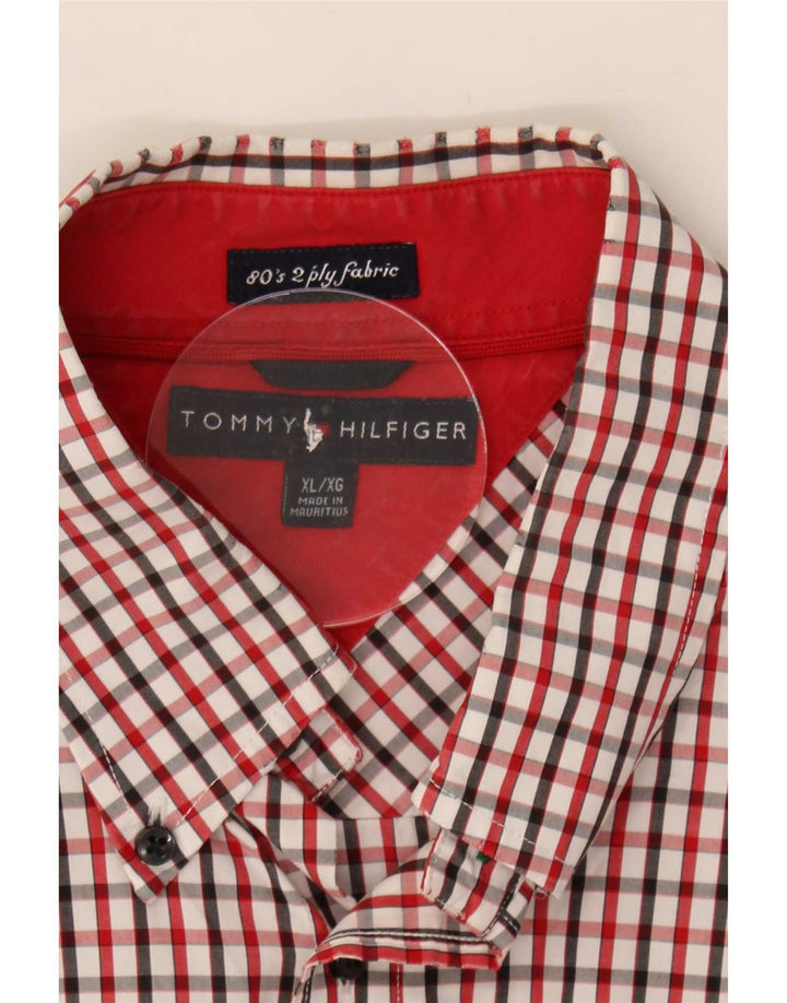 Мужская рубашка Tommy Hilfiger XL в красную клетку