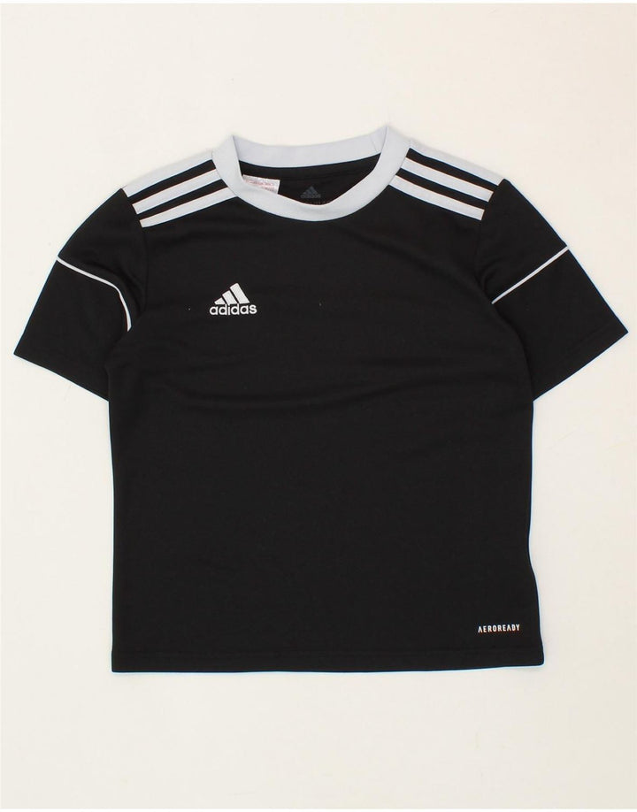 ADIDAS Boys Aeroready T-Shirt Top 9-10 Years Black Polyester Vintage Adidas and Second-Hand Adidas from Messina Hembry 