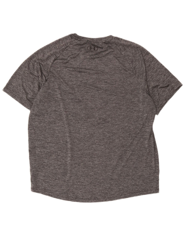 Мужская футболка Under Armour Top XL серого цвета с крапинками из полиэстера