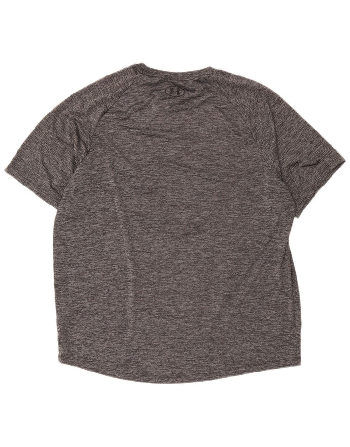 Мужская футболка Under Armour Top XL серого цвета с крапинками из полиэстера
