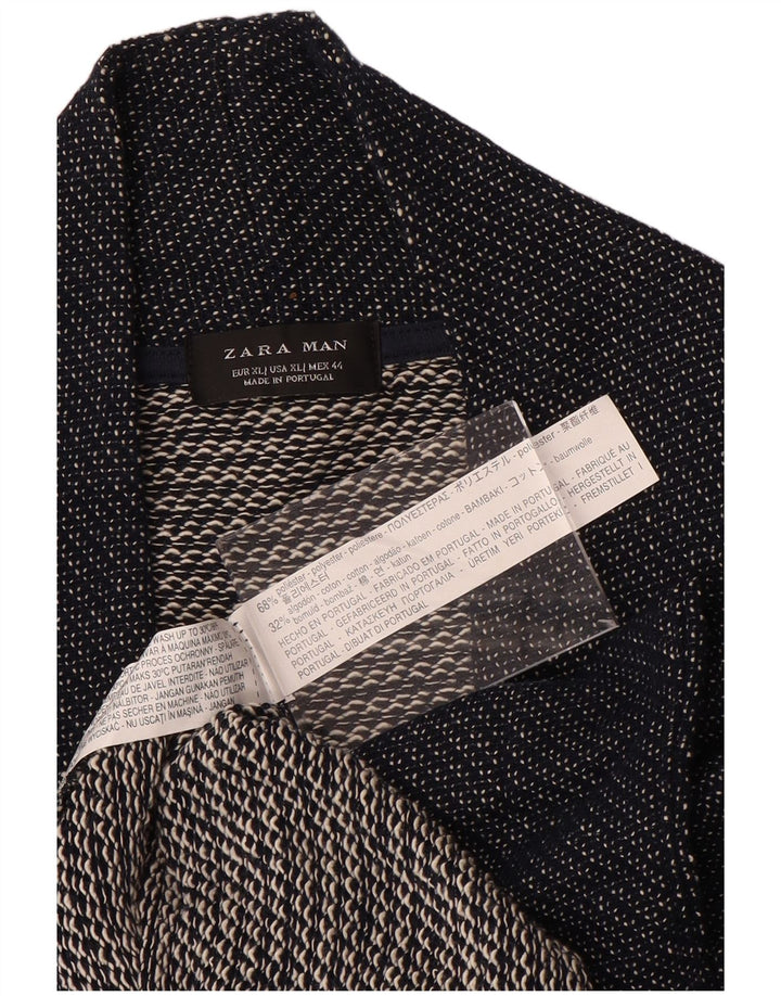 Мужской кардиган Zara XL, темно-синий, полиэстер