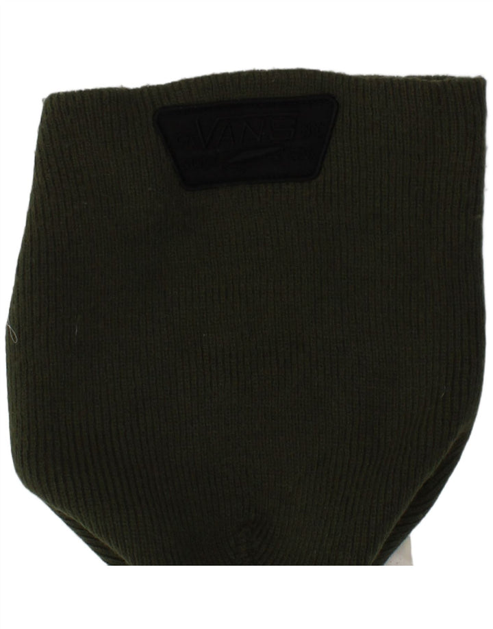 Мужская вязаная шапка-бини Vans, один размер, цвет хаки, акриловый логотип