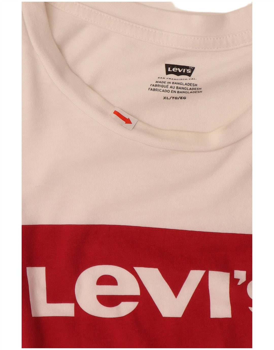 Мужская футболка с рисунком LEVI'S, топ XL, белый хлопок