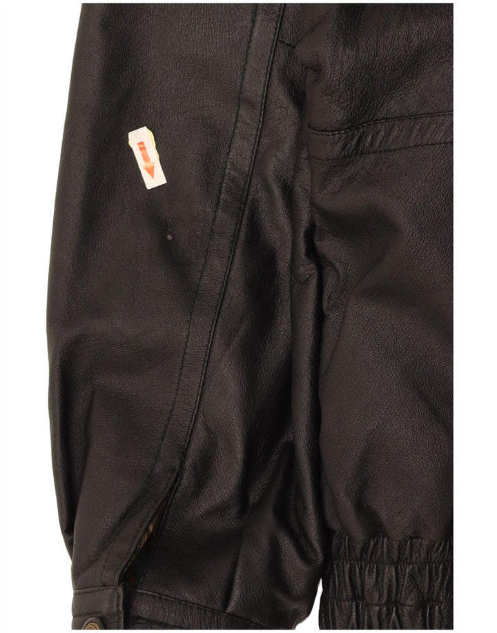 Мужская кожаная куртка CANDA UK 44 2XL черная кожа