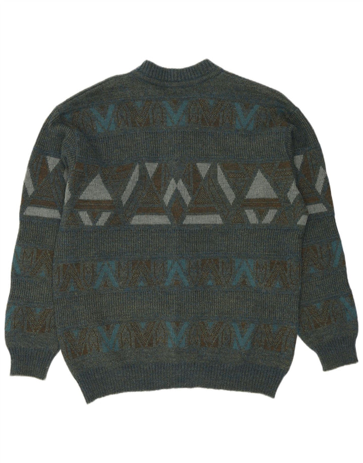 Мужской кардиган DRALON, средний разноцветный полиакрил с геометрическим рисунком