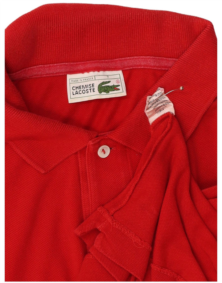 Мужская рубашка-поло LACOSTE, размер 7, 2XL, красный хлопок