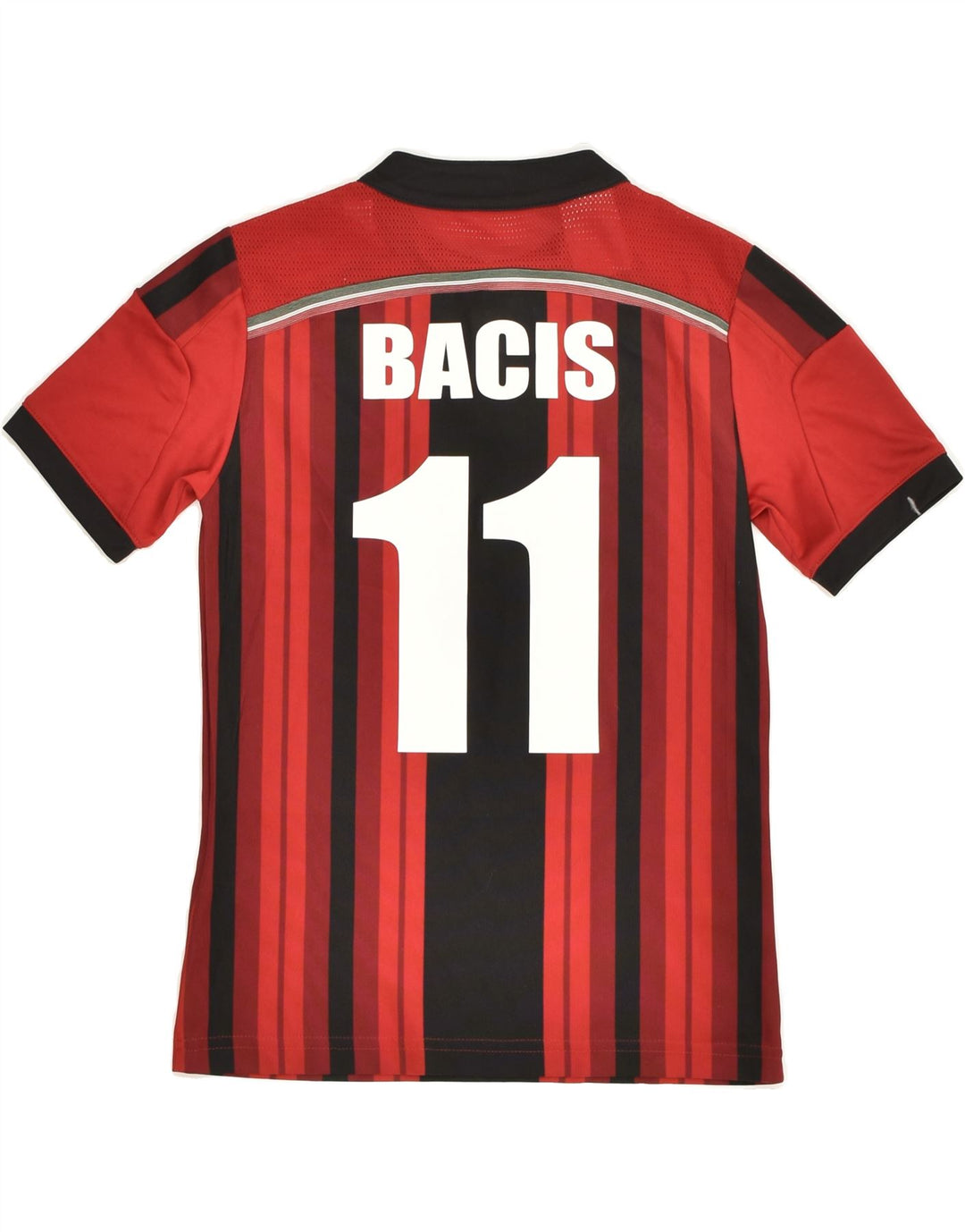 ADIDAS Boys Graphic T-Shirt Top 9-10 Years Red Striped Polyester | Vintage Adidas | Thrift | Second-Hand Adidas | Used Clothing | Messina Hembry 