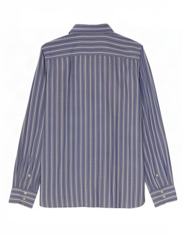 Tommy Hilfiger Mens Shirt Large Blue Striped Cotton
